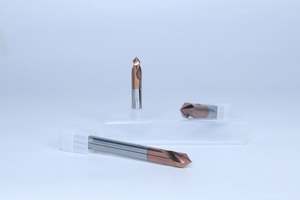 Fresa de extremo de acero de tungsteno de 60 grados para máquina CNC, con recubrimiento nano azul, en caja, para biselado y centrado, 2 cuchillas espirales 35 - Product Image 5