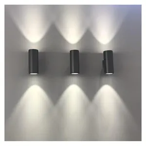 현대 Led 벽 조명 아래로 조명 큐브 Sconce 램프 고정 마운트 실내 야외 조명 장식