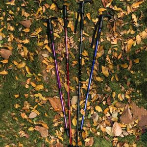 Bâtons de randonnée en alliage d'aluminium extensibles avec verrouillage externe pour la montagne et la marche - Product Image 1
