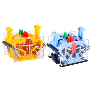 1 Kontak Perak a Sakelar Tombol Tekan LA39 LA38 1NO1NC 2NO Aksesori Kontak DIY - Product Image 2