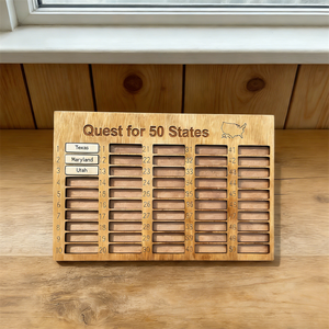 <span class=keywords><strong>Puzzle</strong></span> en bois « Recherche des 50 États » - Carte de suivi des voyages aux États-Unis pour les soirées de jeux en famille - Product Image 3