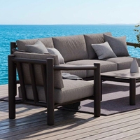 Modernes Aluminium Langlebiges Komfortables Wetterfestes Wasserdichtes Outdoor-Sofa-Set für Wohnzimmer Villa Hotel Garten Innenhof