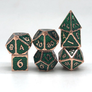 Kẽm Hợp Kim Đa Diện Rồng 10Mm Nhỏ 7-Mảnh Tùy Chỉnh <span class=keywords><strong>Dice</strong></span> <span class=keywords><strong>Set</strong></span> Cho RPG Trò Chơi - Product Image 2