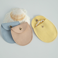 Sac de bijoux de poche enveloppe de bijoux en simili cuir avec logo personnalisé à la mode pour collier, bracelets et boucles d'oreilles