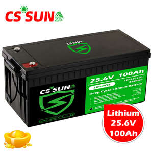 CSSUN 25.6V100Ah Batería de iones de litio de larga duración para sistema de almacenamiento de energía 2.56kwh cal - Product Image 1