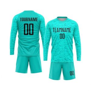 Ensemble de maillots et shorts de football à manches longues, tenue de football légère et performante pour l'entraînement, les matchs et les sports - Product Image 1