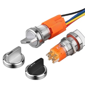 Металлический кнопочный переключатель LANBOO, 19 мм, 22 мм, кнопочный переключатель с подсветкой - Product Image 1