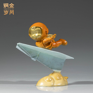 Adorno de Latón con Diseño de Hada Voladora, Forma Irregular, Estilo Contemporáneo, para Sala de Estar, Regalo de Cumpleaños, de Copper Art Workshop - Product Image 2
