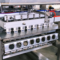 Machine automatique de remplissage et de scellage de gobelets, équipement d'emballage liquide haute précision avec impression de date pour eau, jus, yaourt