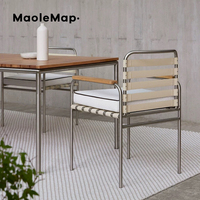 Ensemble table et chaises d'extérieur Mobilier de jardin de luxe Balcon Bistro pour restaurant Hôtel rustique Plage Piscine Fauteuils avec accoudoirs