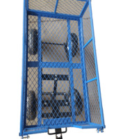Chariot de jardin robuste en acier, capacité 900 lb, pour extérieur, chariot à benne basculante pour pelouse et jardin, en maille