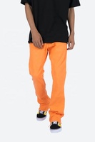 EDGE DENIM Pantalon en jean droit personnalisé pour hommes, orange