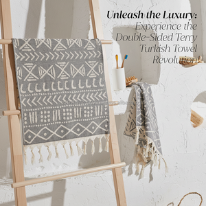 Lot de 4 petites serviettes de cuisine en éponge turque, Peshkir, Pestemal Farmhouse essuie-mains décoratifs New Style Quick dry Rustic - Product Image 1