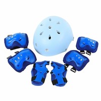 Kit de sécurité pour enfants : casque et genouillères en plastique pour roller - Ensemble de six pièces pour sports de plein air ; Vente en gros usine