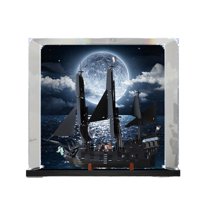 صندوق عرض أكريليك شفاف حديث 10365 لعرض قراصنة الكاريبي: اللؤلؤة السوداء، صندوق تخزين يدوي الصنع مضاد للصدأ مع وحدة تثبيت البطاقات - Product Image 1