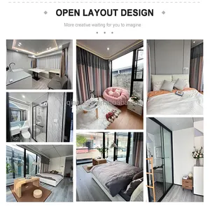 บ้านสำเร็จรูปพรีเมียมแบบเคลื่อนย้ายได้  บ้านคอนเทนเนอร์สำเร็จรูปขนาด 36.8 ตร.ม. สำหรับ 2-4 คน  โรงแรมแคปซูลพร้อมใบรับรอง CE - Product Image 6