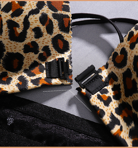 Reggiseno Sexy con Stampa Leopardata <span class=keywords><strong>Senza</strong></span> Ferretto e <span class=keywords><strong>Slip</strong></span> Abbinati per <span class=keywords><strong>Donne</strong></span>, Regolabile, Taglie Forti - Product Image 5