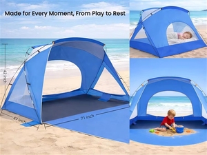 Sombrilla Portátil para Viajes, Paseos por <span class=keywords><strong>la</strong></span> Costa, Picnic, Vacaciones, Playa, Pesca, Fin de Semana, <span class=keywords><strong>Camping</strong></span>, Senderismo, Carpa - Product Image 2