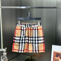 Shorts de plage imperméables à motifs, de qualité supérieure, décontractés et tendance pour l'été, design Bur berry, extensibles, pour hommes