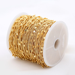 Wholesale 1.6mm <b>Copper</b> Link <b>Chain</b> With 0.6*3mm Heart Charms | DIY Jewelry Making Supplies | Handmade Accessories Material - Product Image 3