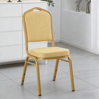 Chaises de banquet modernes de tissu de meubles d'hôtel de cadre en métal d'or en gros d'usine avec le prix bon marché