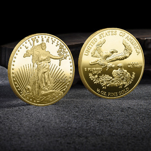 Estilo antiguo EE. UU. Estatua DE LA LIBERTAD moneda conmemorativa Metal 3D relieve en relieve 40mm moneda oro plata recuerdo insignia - Product Image 2