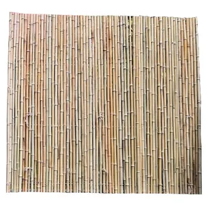 Valla de juncos gruesos, paneles altos de bambú, rollos sintéticos divididos, valla de bambú