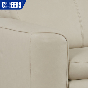 MANWAH CHEERS - Conjunto de Sofá Seccional Reclinable Eléctrico Moderno de Cuero Genuino para Sala de Estar, <span class=keywords><strong>4</strong></span> Plazas con Chaise Longue con Espacio de Almacenamiento - Product Image 5