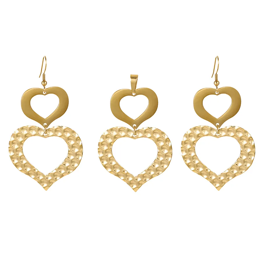 S-370 xuping Valentines Day Gift fashion Heart jewelry,24k gold Pendant jewelry set