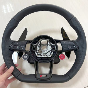 Volante Sportivo in Fibra di Carbonio Completo di Pelle, Produzione di Fabbrica, Compatibile con <span class=keywords><strong>Audi</strong></span> A8, <span class=keywords><strong>A1</strong></span>, Q5, Inclusi TT e A7 <span class=keywords><strong>Sportback</strong></span> - Product Image 1