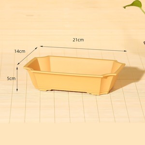 <span class=keywords><strong>Pot</strong></span> de Bonsaï Rectangle en Plastique de <span class=keywords><strong>Design</strong></span> Traditionnel de 21cm 8.26 pouces pour Bonsaï d'Arbre avec Coin Courbé - Product Image 6