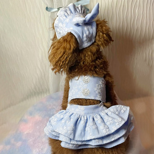 2025 <strong>Graceful</strong> Dress for <strong>Pet</strong> cat Princess Jacquard Skirt+hat - Product Image 3