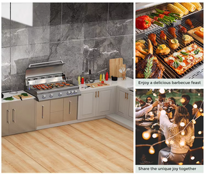 Nhà máy trực tiếp <span class=keywords><strong>4</strong></span>-burner <span class=keywords><strong>gas</strong></span> nướng điện tử đánh lửa Baking chức năng ngoài trời nhà bếp Countertop được xây dựng trong BBQ vật liệu kim loại - Product Image 2