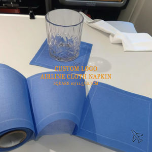 Pamuk özel kişiselleştirilmiş bez havayolu mavi tek kullanımlık Bar pamuk kumaş peçete rulo için peçete yırtıp - Product Image 1