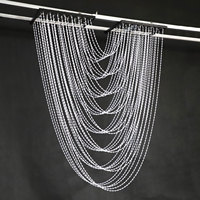 Rideau de perles acryliques en cristal pour mariage, rideau de plafond à ondes multicouches, décoration de fond de scène, rideau de plafond à ondes d'eau