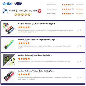 Individuell Bedrucktes <span class=keywords><strong>Logo</strong></span> Mode Dickes Breites Verstellbares Metall-Schnallen Maßgefertigtes Trainings-Reflektierendes Katzen-Taktisches Luxus-Hunde-Haustier-Halsband - Product Image 6