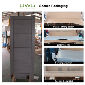 Porta Interna Moderna in Melamina Impermeabile Rivestita in MDF Porta in PVC Porta Rivestita in Impiallacciatura di Legno Naturale - Product Image 6