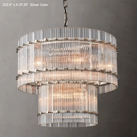 Lustre cylindrique en verre de luxe, éclairage élégant pour salon, hall d'hôtel ou escalier, lustre moderne pour entrée