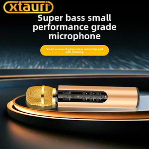 Mikrofon Karaoke Genggam Portabel XTAURI untuk Anak-anak Model M6 <span class=keywords><strong>Mic</strong></span> Nirkabel untuk Pesta dan Konferensi - Product Image 1