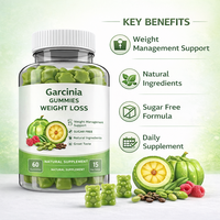 Gummies de Garcinia Cambogia pour la perte de poids, sans sucre, complément minceur naturel, étiquette privée OEM, 60 gummies