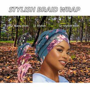 Turban tressé à nouer, motif sec, foulard noué, bandeau élastique <span class=keywords><strong>pour</strong></span> les soins des cheveux, bonnet de chimiothérapie, <span class=keywords><strong>bandana</strong></span> en polyester pré-noué - Product Image 3