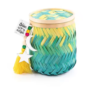 Cesta Rectangular de Bambú Hecha a Mano GREENCRAFT, Superventas, Decoración de Caja de Regalo Artesanal Tejida Natural para Ramadán y Eid, Logotipo Personalizado - Product Image 5
