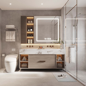 Santopova import 2022 su wc legno singolo prezzo al dettaglio stile spagnolo <span class=keywords><strong>80</strong></span> <span class=keywords><strong>cm</strong></span> vanity <span class=keywords><strong>bagno</strong></span> grigio - Product Image 4