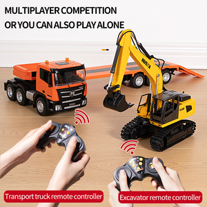 <span class=keywords><strong>Camion</strong></span> tracteur à plateau Huina 1319 1:18 9CH avec télécommande, ensemble de jouets de <span class=keywords><strong>camion</strong></span> excavateur pour enfants - Product Image 4