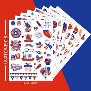Tatuajes Temporales de Fútbol Americano 2026, Bandera de EE. UU. y Estatua de la Libertad, Tatuajes a Prueba de Agua para Aficionados al Fútbol Americano - Product Image 4