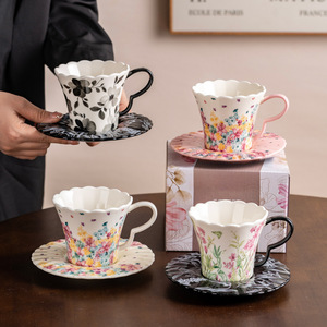 High Value Ceramic Lily <b>Coffee</b> Cup Saucer European Afternoon Tea Mug Elegant Birthday <b>Gift</b> <b>Sets</b> - Product Image 3