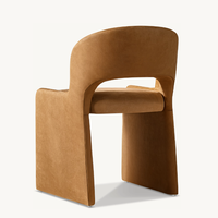 Chaises de salle à manger en cuir de style moderne, chaises de salle à manger de luxe sans accoudoirs