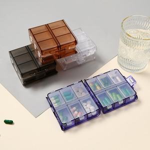 Cross-Border Double-Layer Transparent <strong>Mini</strong> Small Size Carry-On Sub-Packing Medicine <strong>Box</strong> 12 Small Medicine <strong>Box</strong> Pill <strong>Storage</strong> Cases - Product Image 1