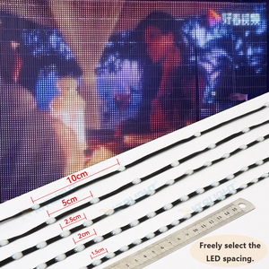 Ws2811 ws2815 P20 Pixel pitch DC12V đầy đủ màu sắc linh hoạt trong suốt <span class=keywords><strong>LED</strong></span> ma trận lưới hiển thị cho quảng cáo/ánh sáng sân khấu - Product Image 4