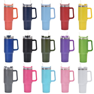 Gobelet isotherme en acier inoxydable de 40 oz avec poignée, couvercle anti-fuite, affichage LED de la température, résistant à l'eau bouillante, idéal pour les voyages et le bureau - Product Image 1